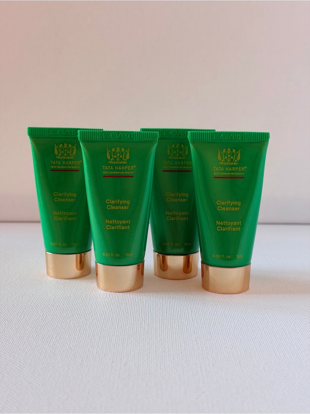 X4 TATA HARPER Clarifying Cleanser - 0.5oz/15ml Each - TRAVEL SIZE - NEW/SEALED
